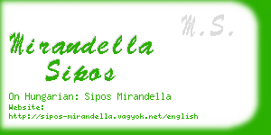 mirandella sipos business card